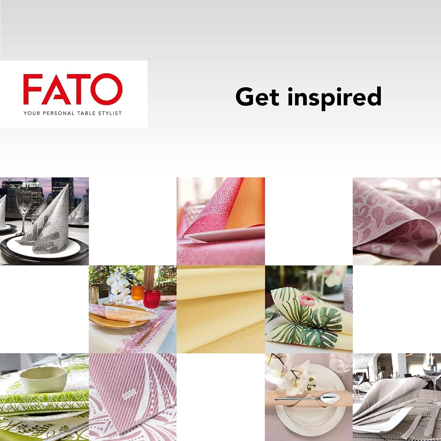 Fato - Șervețele din hârtie uscată, airlaid, efect textil, pachet cu 50 de șervețele, format 40X40 pliate în 4, Tropicana Decor