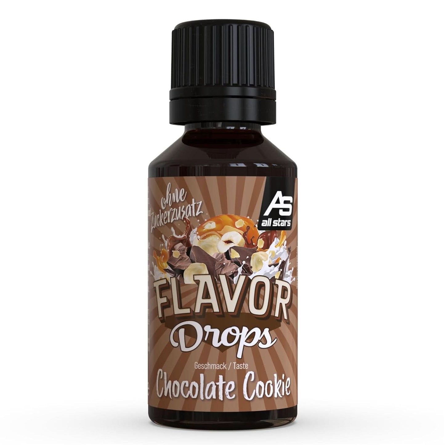 ALL STARS Flavor Drops, Picături aromate fără zahăr adăugat și fără calorii - Dulceață și aromă pentru alimente, 30 ml Indulcitori Naty Shop Prăjitură cu ciocolată 30 ml