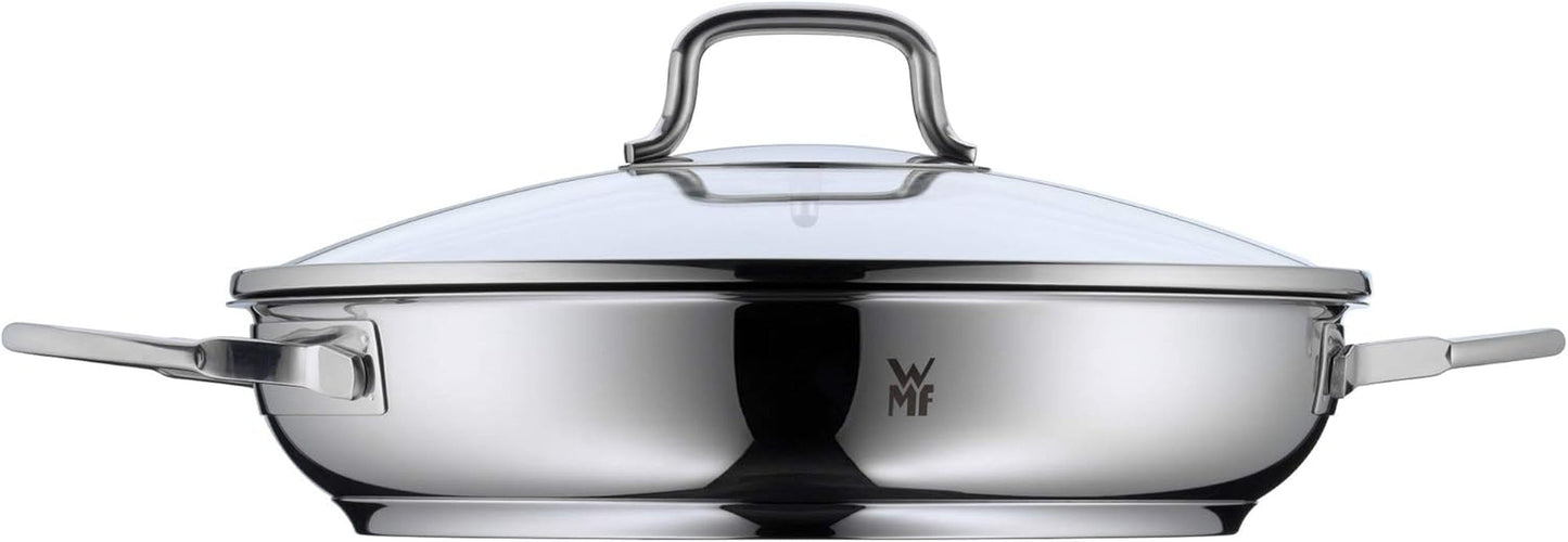 WMF Devil tigaie de tocană cu inducție 26 cm cu capac din sticlă, Cromargan din oțel inoxidabil acoperit, acoperire ceramică, rezistentă la cuptor Oale si Tigai Naty Shop