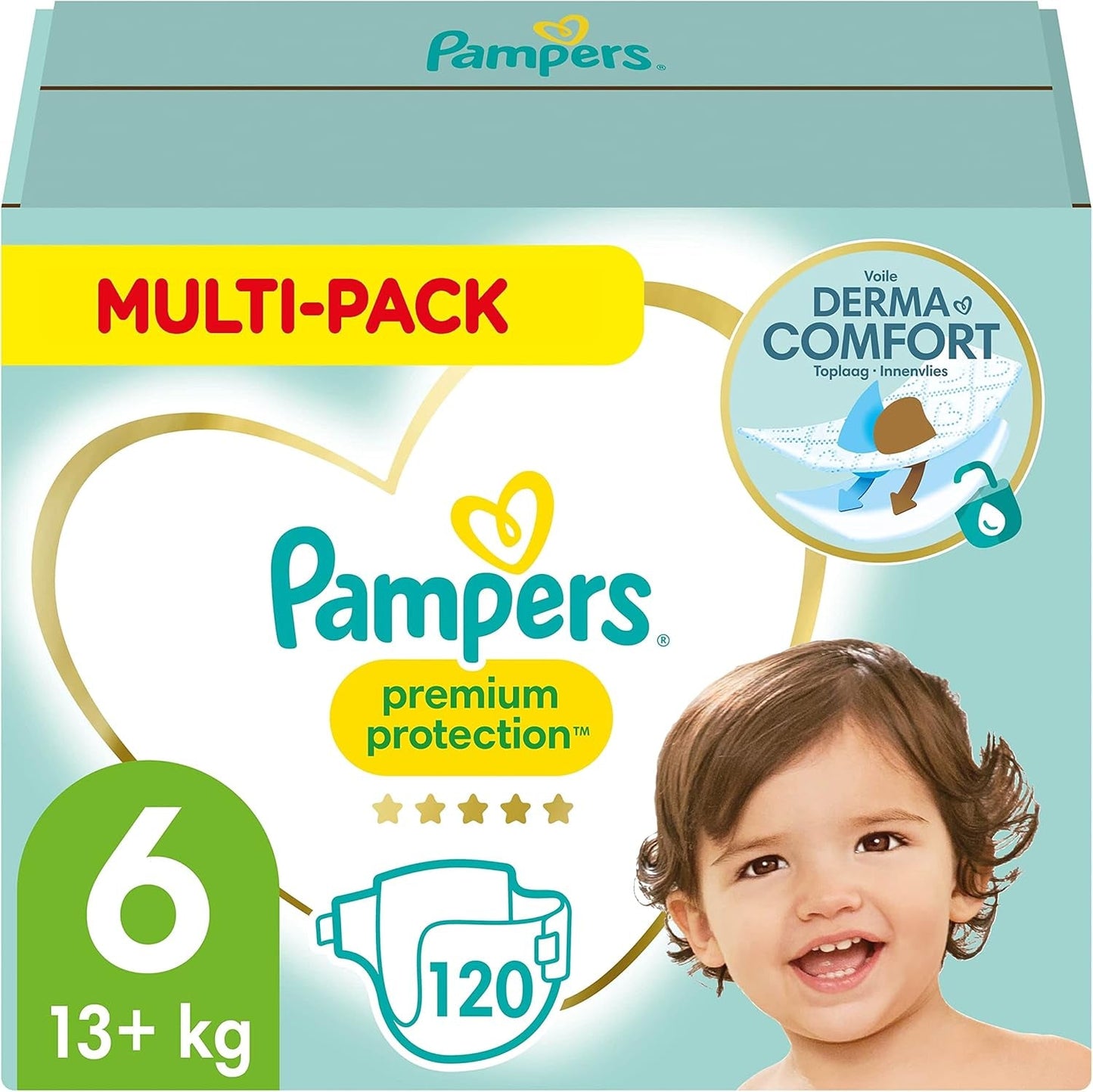 Pampers Premium Protection Mărimea 5, 152 scutece, 11 kg-16 kg, protecția noastră numărul 1 împotriva pielii și scurgerilor