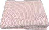 Family Bedding Pătură celulară roz pentru pat dublu, bumbac, cuvertură de pat mare, reversibilă, ușoară, termică, moale, pătură celulară tradițională, 230 X 230 cm Plapumi si pilote Naty Shop