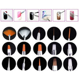 ® 20 X Pensule profesionale pentru unghii, gel, pensule pentru pictură, pensule pentru artist, trusă de pensule pentru unghii franceze, set de instrumente cu vârfuri punctate, pentru design unghii, pictură, model cu puncte etc., cu geantă