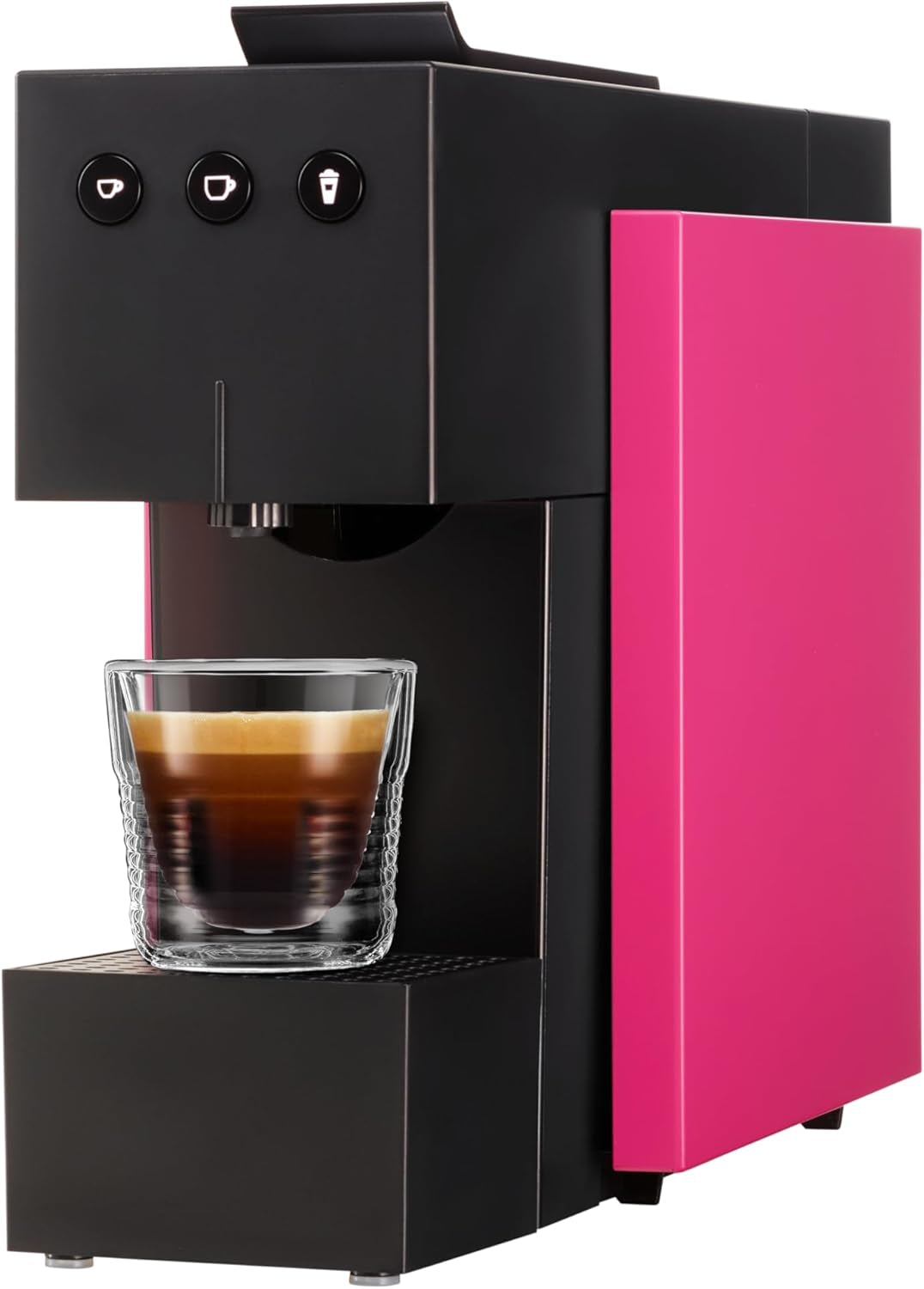 Espressor cu capsule K-FEE SQUARE pentru cafea, ceai și cacao | Espressor compact | Încălzire rapidă | Rezervor de apă de 0,8 l | 19 bar | Negru piano
