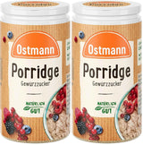Condimente Ostmann – Zahăr condimentat pentru terci, amestec aromatic cu scorțișoară și cacao, pentru asezonarea fulgilor de ovăz, budincii de orez și a altor specialități dulci, vegan, 60 g (designul ambalajului poate varia)
