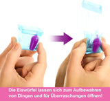 Barbie Pop Reveal Fruit - Păpuși surpriză cu 8 surprize fructate, inclusiv o păpușă poziționabilă cu parfum de limonadă de căpșuni și un cățeluș pufos, vârste 3+, HNW41