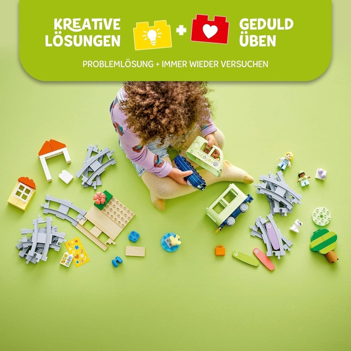 LEGO DUPLO Town Interactive Adventure Train, Playset cu lumini și sunete pentru jocuri de rol, permite copiilor de la 2 ani să construiască șine, jucărie educativă pentru preșcolari 10427 Seturi de constructie Besuche den LEGO-Store