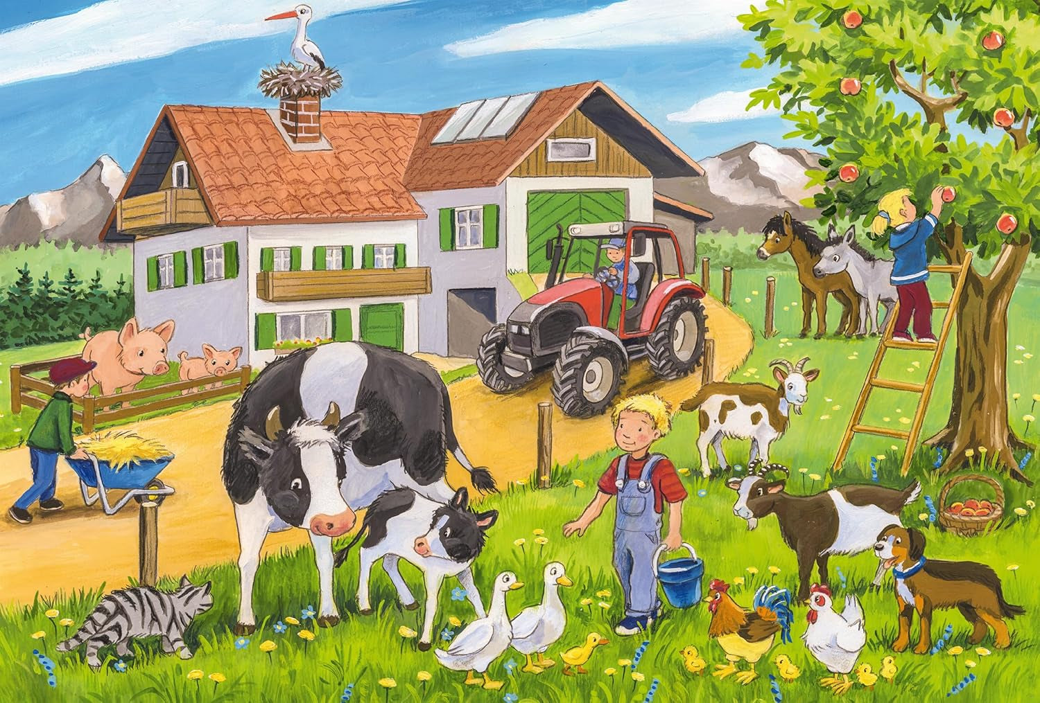 Schmidt Spiele 56216 Puzzle jigsaw pentru copii, 3X24 piese Puzzle Naty Shop