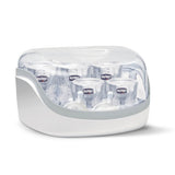 Sterilizator modular Chicco cu funcție de uscare, sterilizator pentru biberon, inel de dentiție și suzetă cu oprire automată, potrivit pentru cuptorul cu microunde, potrivit pentru sterilizarea a până la 6 biberoane de 330 ml