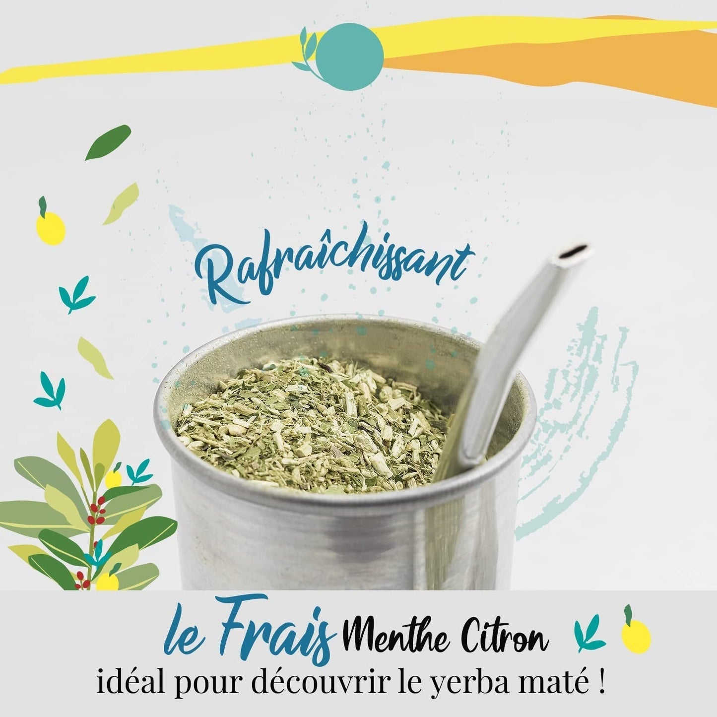 ORIGEENS BIO YERBA MATE CU MENTĂ ȘI LĂMÂIE 200 G - Prospețimea I Bio Yerba Mate neprăjită, frunze, fără tulpini și praf
