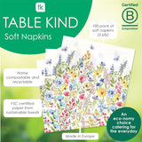 Talking Tables Table Kind Șervețele de unică folosință, șervețele din hârtie moale, șervețele de unică folosință, model floral, pentru nunți sau uz zilnic, ecologice, compostabile, reciclabile