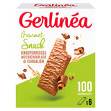 Gerlinéa - Snack Crousti Ciocolată Albă Fructe Roșii - Napolitană Crocantă pentru o Gustare Delicioasă - Sursă de Fibre - 5 Batoane Crousti - 90G