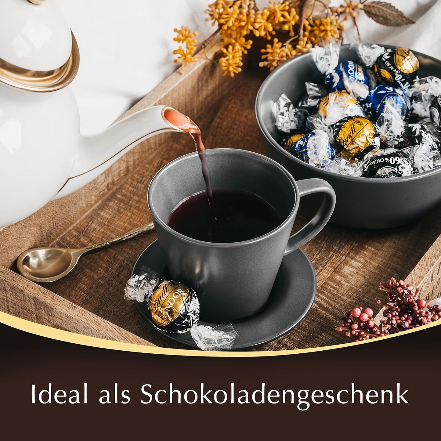 Bile de ciocolată Lindor 70% cacao extra neagră | Pungă de 137 g | Aprox. 10 bile de ciocolată neagră fină cu umplutură care se topește în gură | Cadou de ciocolată | Cadou de ciocolată