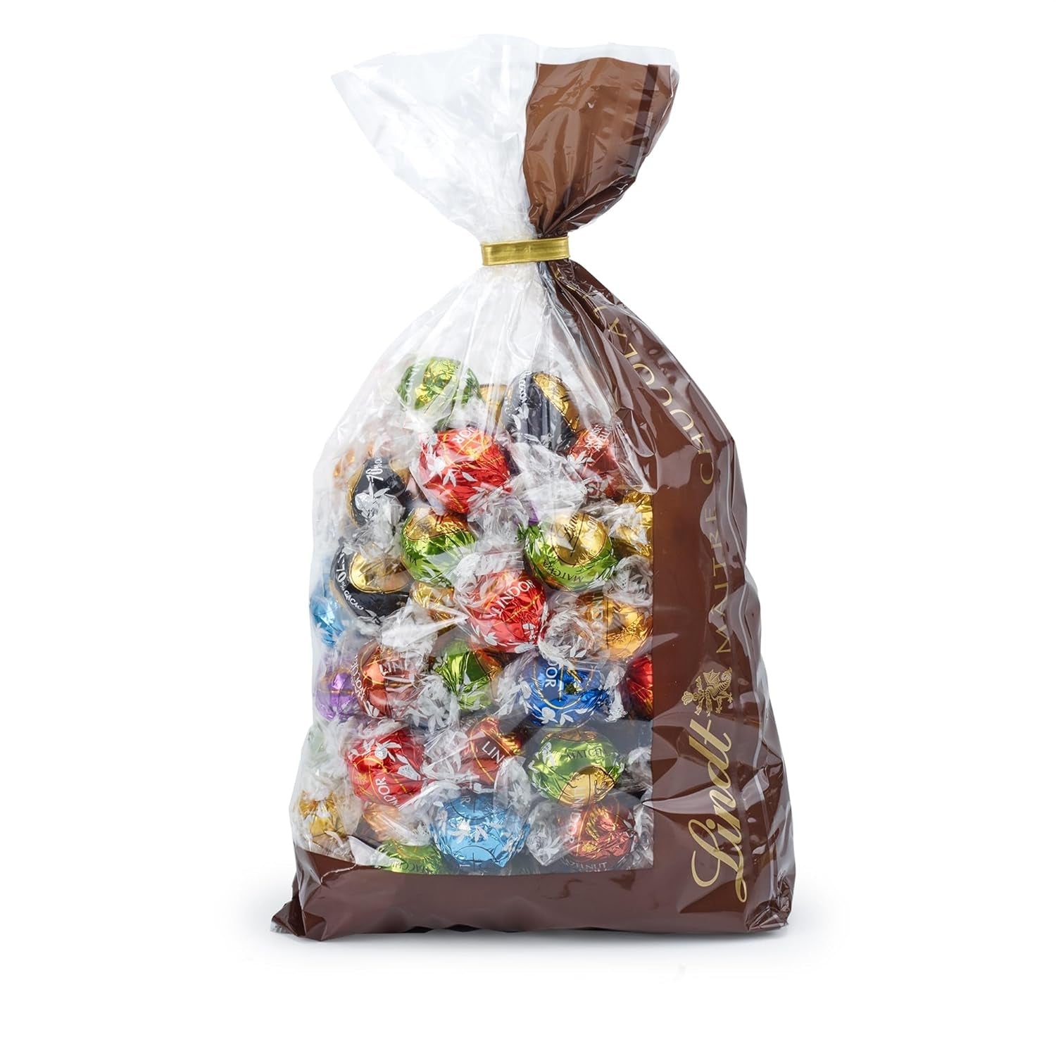 Ciocolată Lindt | Asortiment LINDOR | 1371g | 110 trufe în ciocolată fină cu umplutură care se topește în gură | Cadou de ciocolată de împărțit