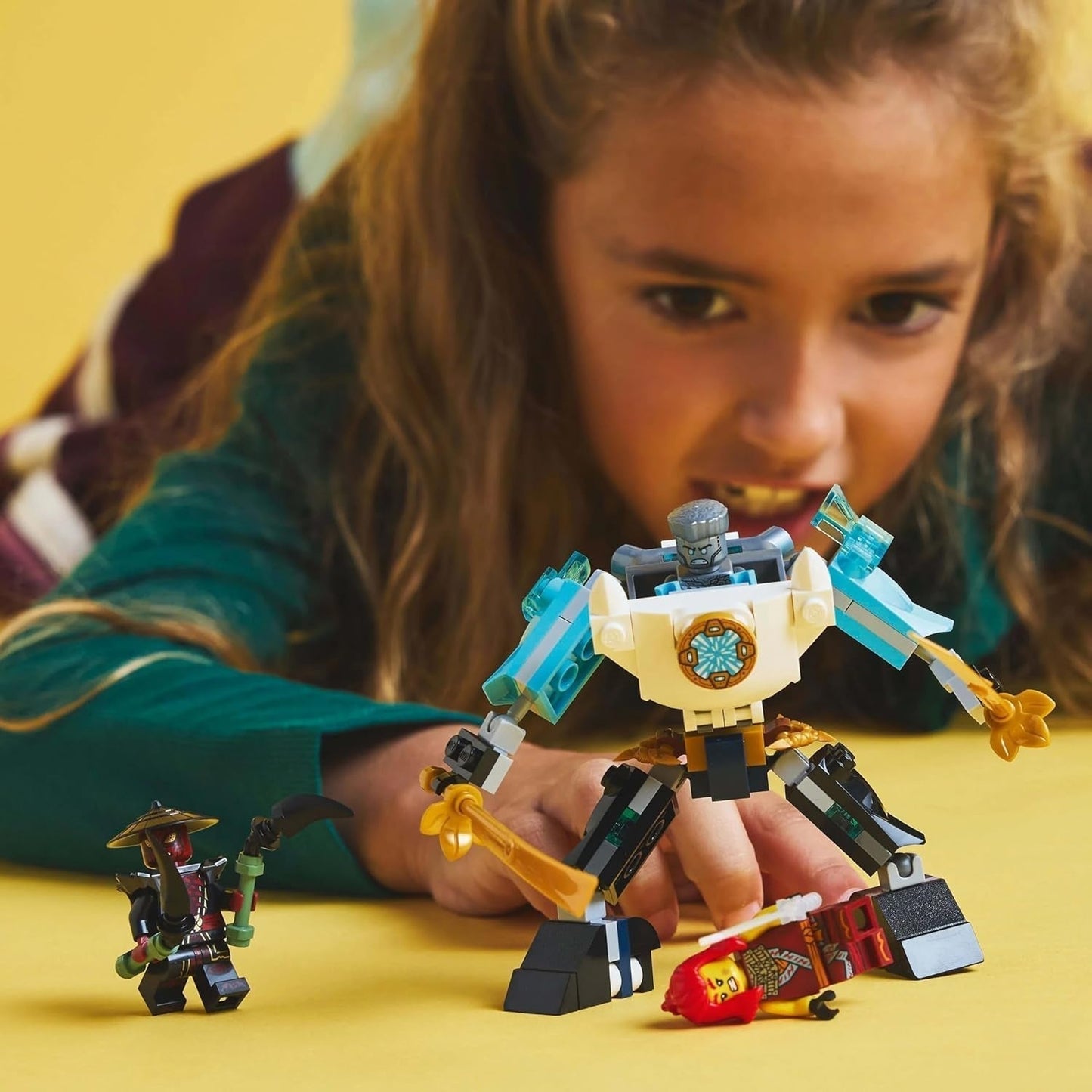 LEGO NINJAGO Zane's Action Mech - Jucărie ninja cu 3 minifigurine pentru jocuri de rol - Set mic de construit și jucat pentru copii - Idee de cadou pentru băieți și fete de la 6 ani 71827 Seturi de constructie Besuche den LEGO-Store