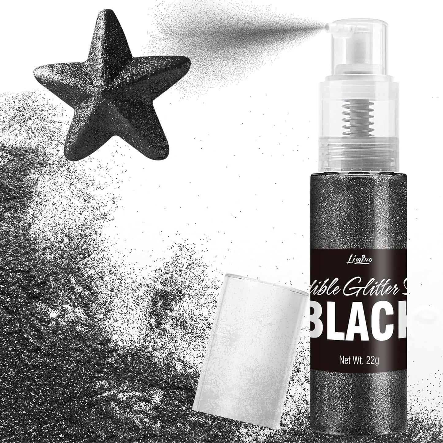 Spray cu sclipici comestibil - 22G sclipici alimentar, pudră cu sclipici comestibilă pentru băuturi, decorațiuni tort, macaroane - pudră cu sclipici colorant alimentar, sclipici comestibil pentru cocktailuri, brioșe (roz)