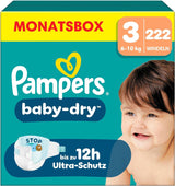 Scutece Pampers Baby-Dry mărimea 5, 174 de scutece, 11 kg - 16 kg, protecție împotriva scurgerilor de până la 100% și confort toată noaptea