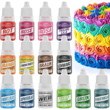 Coloranti alimentari lichizi sau gel, diverse marimi si culori Naty Shop Set 14 x 6 ml Gel
