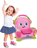 Clementoni 17755 Canta fotoliu cu sunet și dans roz - fotoliu interactiv și multifuncțional pentru copii în italiană, jucărie 1 an - Fabricat în Italia, multicolor Jucarii Bebe Naty Shop