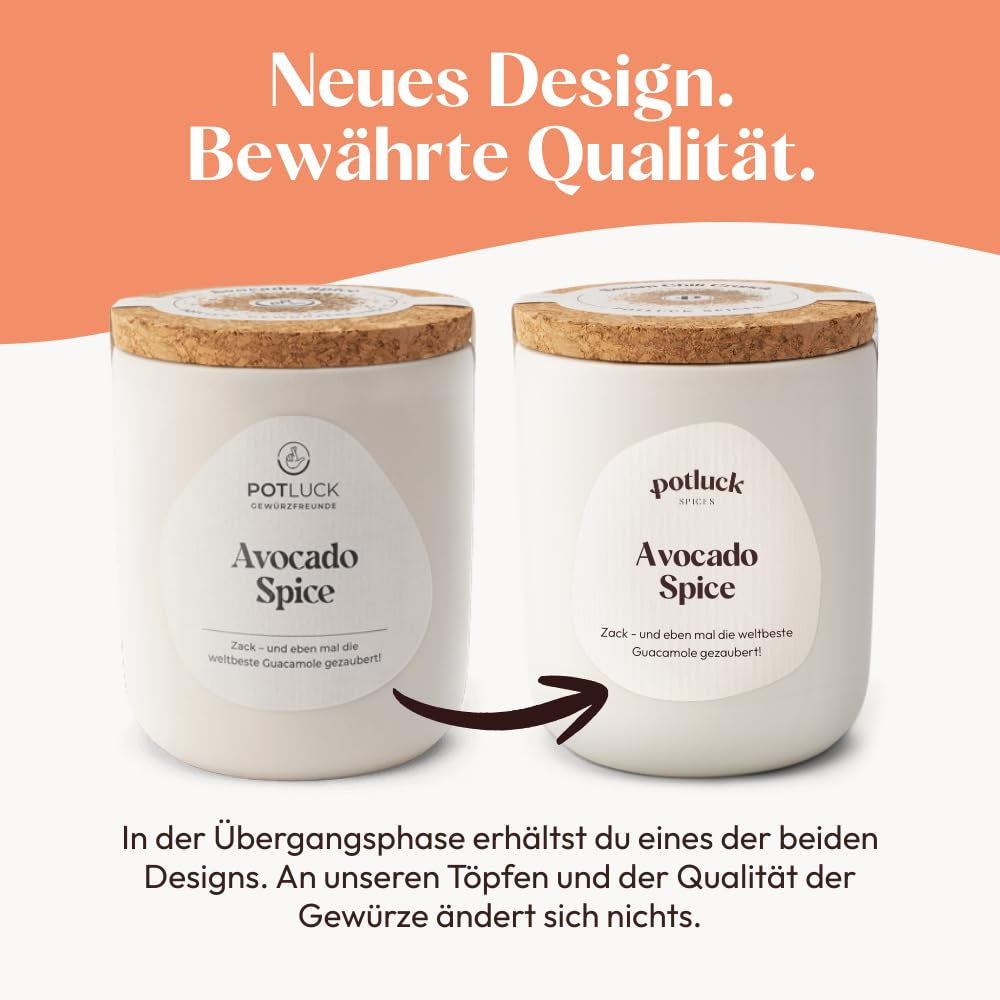 Potluck | Raclette Gewürz | Würzmischung im Keramiktopf | 70g | Vegan, glutenfrei und mit natürlichen Inhaltsstoffen