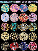 EBANKU Nail Art Strass Kit Multi Design Zubehör Mit 1 Pinzetten 1 Stück Wachsstifte Deko Diamanten Kristalle Perlen Edelsteine Bunt Pferdeaugen Strass Metall Nieten Für Nagel DIY (1 Stück (10Er Pack))
