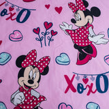 Lenjerie de pat Disney, Minnie Mouse Pink Baby, 100% bumbac cu fermoar Lenjerie de pat - copii Naty Shop