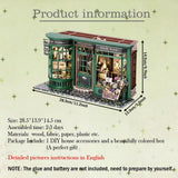 Casă de păpuși Magic Shop cu capac de praf, kit de mobilier pentru casă de păpuși în miniatură DIY, scară 1:24, cadou creativ pentru copii, cadou de ziua de naștere pentru adolescenți