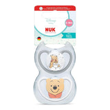 Suzete NUK Perfect Match Air pentru bebeluși | 6-18 luni | Suzete ortodontice care promovează circulația aerului și previn erupțiile cutanate cauzate de salivație | Acceptare 95% de către bebeluși** | Disney Winnie the Pooh | Pachet de 2