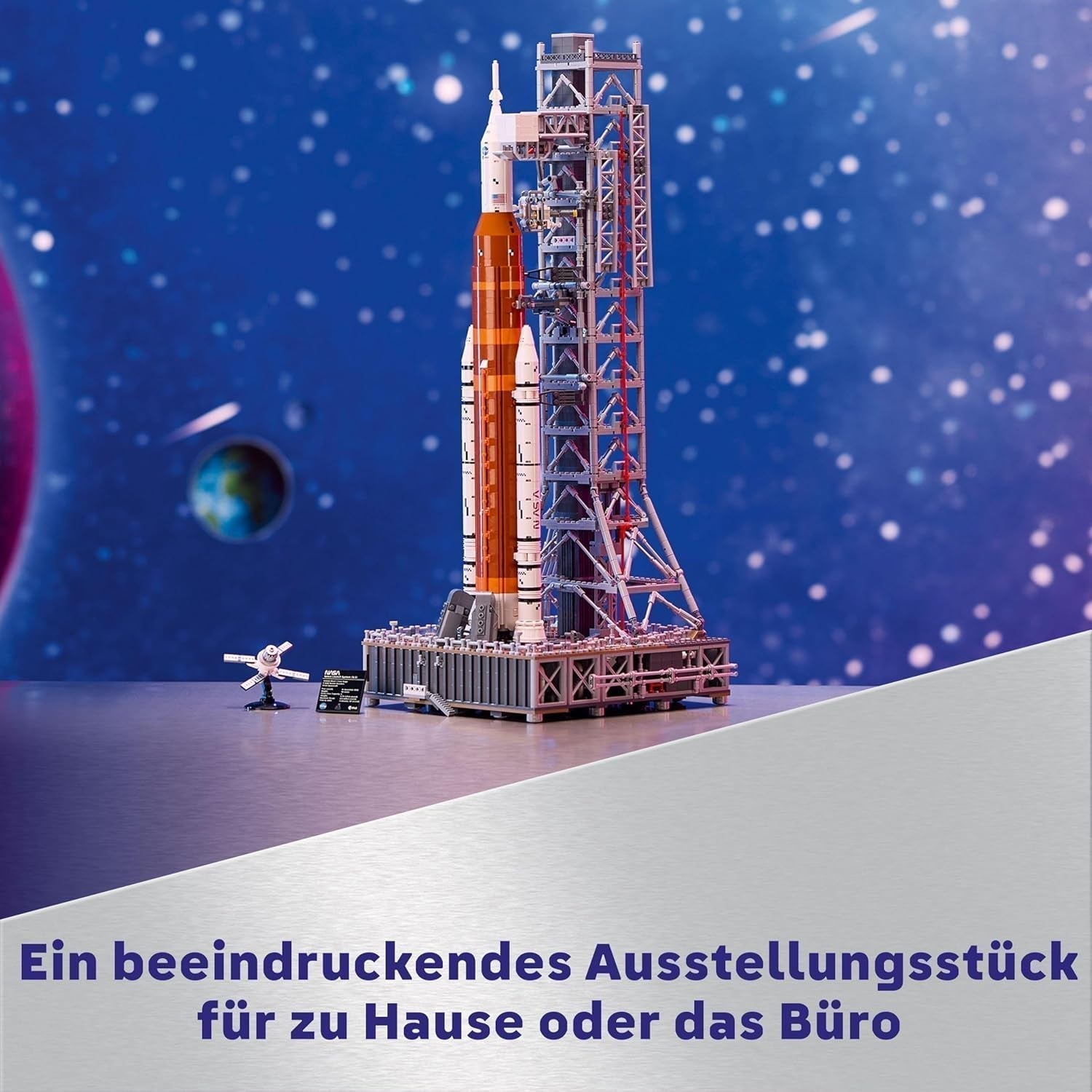 LEGO Icons NASA Artemis rampa de lansare, cadou, decor pentru camera de zi sau birou, set de construcție pentru adulți, cu capsula spațială Orion și rampa de lansare, obiect de colecție 10341 Seturi de constructie Besuche den LEGO-Store