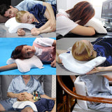 Pernă de dormit laterală pentru cuplu, braț de relaxare, pernă curbată din spumă de memorie, pernă de gât în formă de U, pernă de călătorie, pernă de gheață de mătase cu presiune zero și revenire lentă pentru cupluri Perne ortopedice cervicale Naty Shop