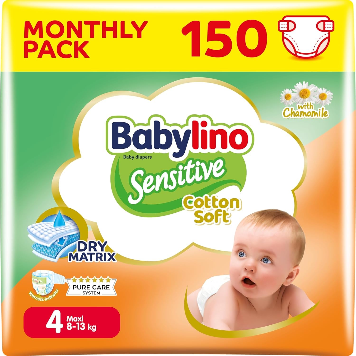 Scutece pentru bebeluși Sensitive, mărimea 1, nou-născuți (2-5 kg), 26 bucăți