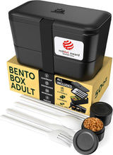 Cutie de prânz Umami pentru adulți, cutie bento stivuibilă etanșă cu 4 tacâmuri și compartimente, cutie de prânz pentru adulți, recipient pentru salată to-go, cutie de prânz pentru picnic / birou, gri cărbune, 1500 ml Cutii depozitare alimente Naty Shop Onix negru - 1500 Ml L - 1500 Ml Stivuibile unul în celălalt