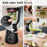 Highspeed-Standmixer Vitapower Serie 6 MMBD665B1, 45.000 U/Min, 6 Programme Inkl Heiße Suppe & Reinigung, 2 L Mixbehälter, Stopfer, Spülmaschinenfeste Teile, Made in Europe, 1800W, Schwarz Bucatarie Naty Shop