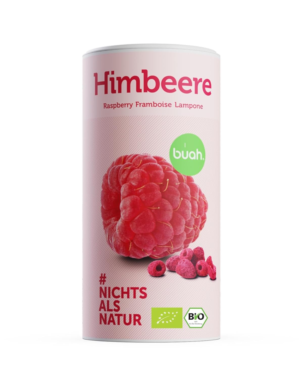 BUAH® Zmeură organică liofilizată | chipsuri de zmeură ca gustare, pentru muesli și deserturi | înlocuitor ideal pentru dulciuri | vegan și fără zahăr adăugat | 120g Produse deshidratate Naty Shop 120G