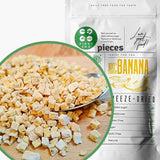 Bucăți de banane liofilizate | Banane uscate fără zahăr | Banane liofilizate | Banane cu fructe uscate | Banane proaspete liofilizate | Bucăți de banane cu fructe liofilizate Produse deshidratate Naty Shop Titlu implicit