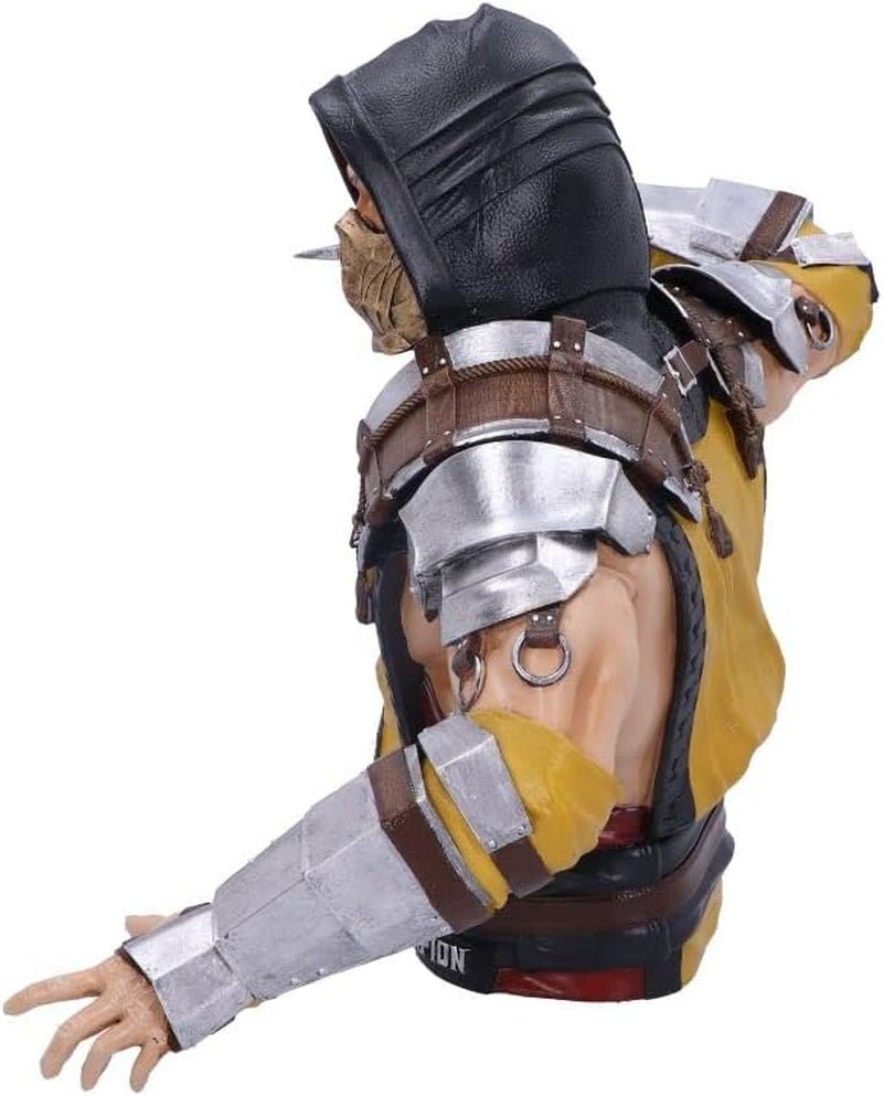 Bust scorpion Mortal Kombat licențiat oficial, galben, 29.5 cm, rășină sintetică Statuete si sculpturi Naty Shop