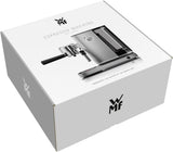 Espressor WMF Lumero, portafiltru, 1400 wați, portafiltru, 3 inserții, pentru 1-2 cești de espresso, inclusiv pentru capsule, 15 bar, suport pentru cești, spumator de lapte, oțel inoxidabil mat