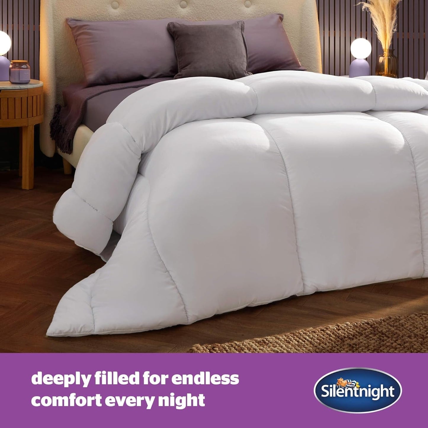 Plapumă Silentnight Deep Sleep, alb, microfibră, alb, pat single Plapumi si pilote Naty Shop