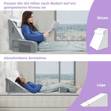 Pernă mare de citit cu bară de mâner, spumă de înaltă densitate, pernă ergonomică pentru spate, cotiere, suport pentru gât și tetieră, pernă de șezut cu reflux pentru dormit, joacă, vizionarea la televizor, pentru pat și canapea