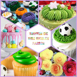 Colorant alimentar gel - Fidton 7 culori colorant alimentar foarte concentrat, decorațiuni comestibile pentru tort pentru fondant, colorant alimentar pentru colorarea ouălor, gogoșilor, macaroanelor - 10 ml