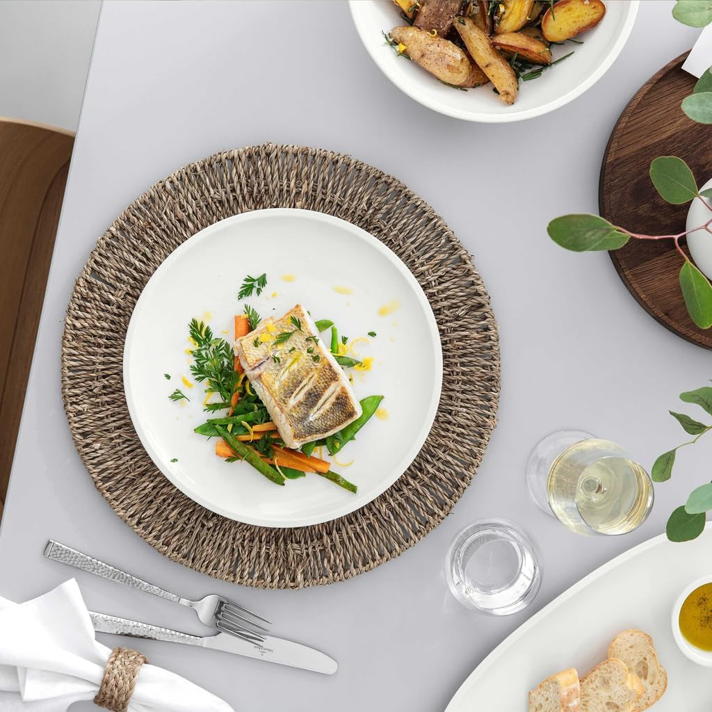 Villeroy & Boch – Artesano Set de veselă 6 piese pentru 2 persoane, alb, rezistent la mașina de spălat vase, rezistent la cuptorul cu microunde, set de veselă, set de farfurii, farfurii de cină, farfurii de mic dejun, farfurii de sumă, porțelan premium