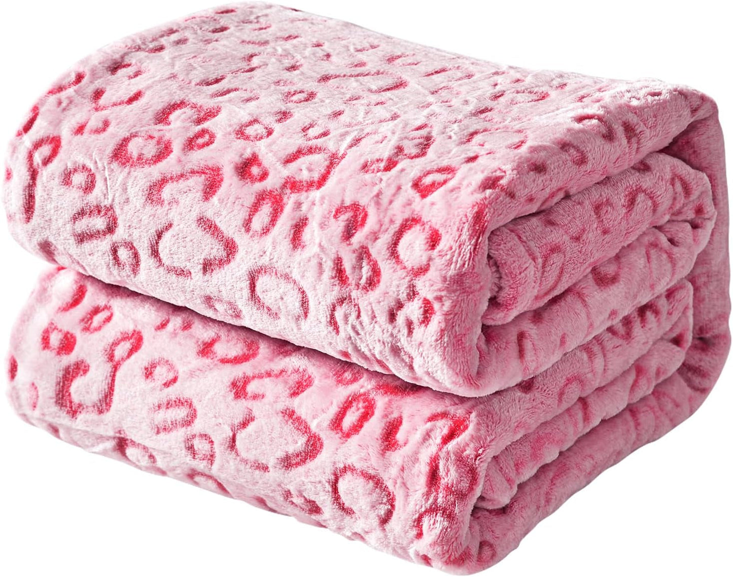FY FIBER HOUSE flanel fleece throw, pătură din microfibră cu imprimare 3D ghepard, 228 X 274 cm, violet Plapumi si pilote Naty Shop Roz 50 "X60"