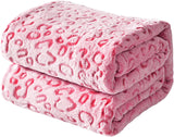 FY FIBER HOUSE flanel fleece throw, pătură din microfibră cu imprimare 3D ghepard, 228 X 274 cm, violet Plapumi si pilote Naty Shop Roz 50 "X60"