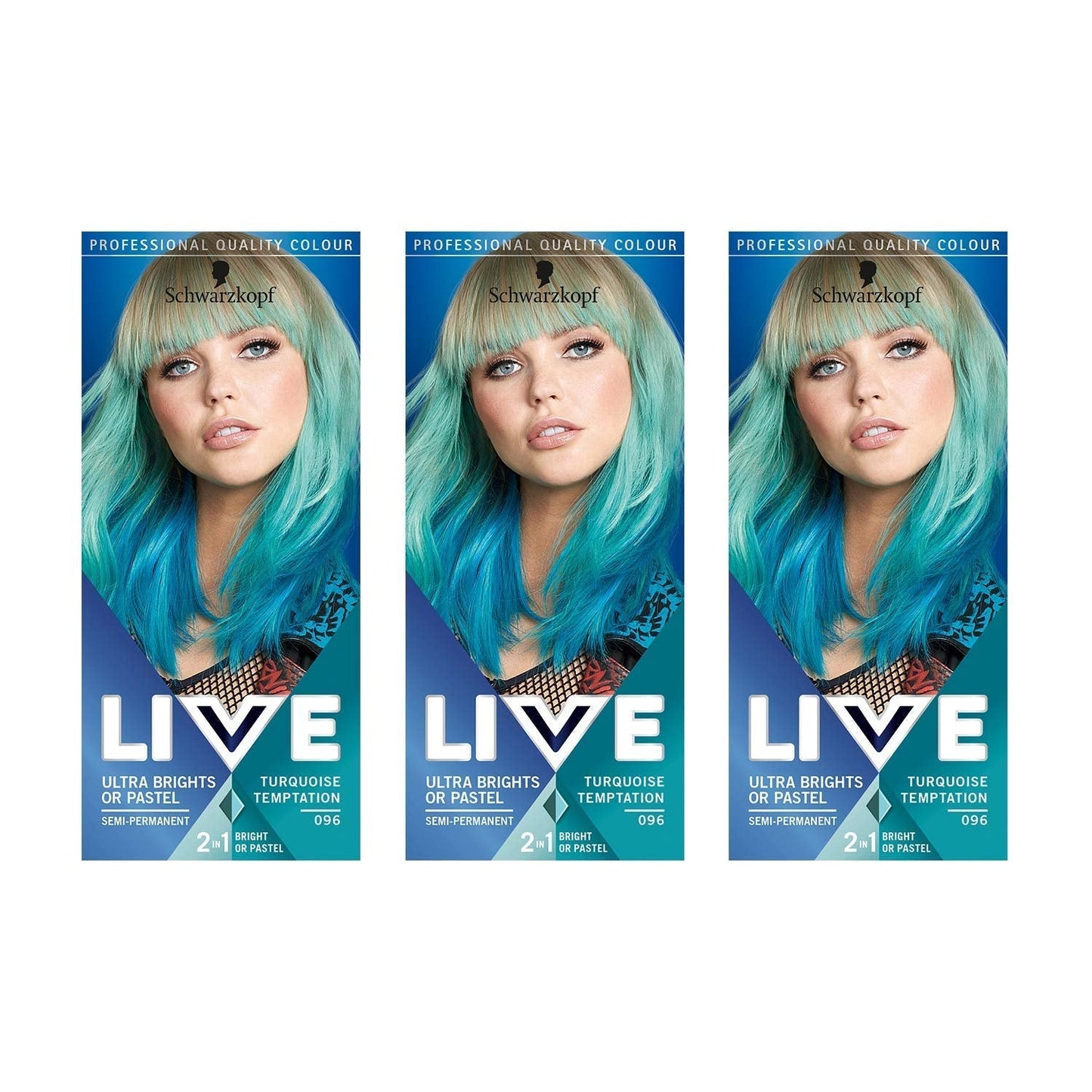 Vopsea de păr Live Ultra Bright sau Pastel Red, 3 bucăți, culoare semipermanentă, durează până la 15 spălări - 092 Pilllar Box Red Vopsea pentru par Naty Shop Tentație turcoaz 150 Ml (1 pachet)