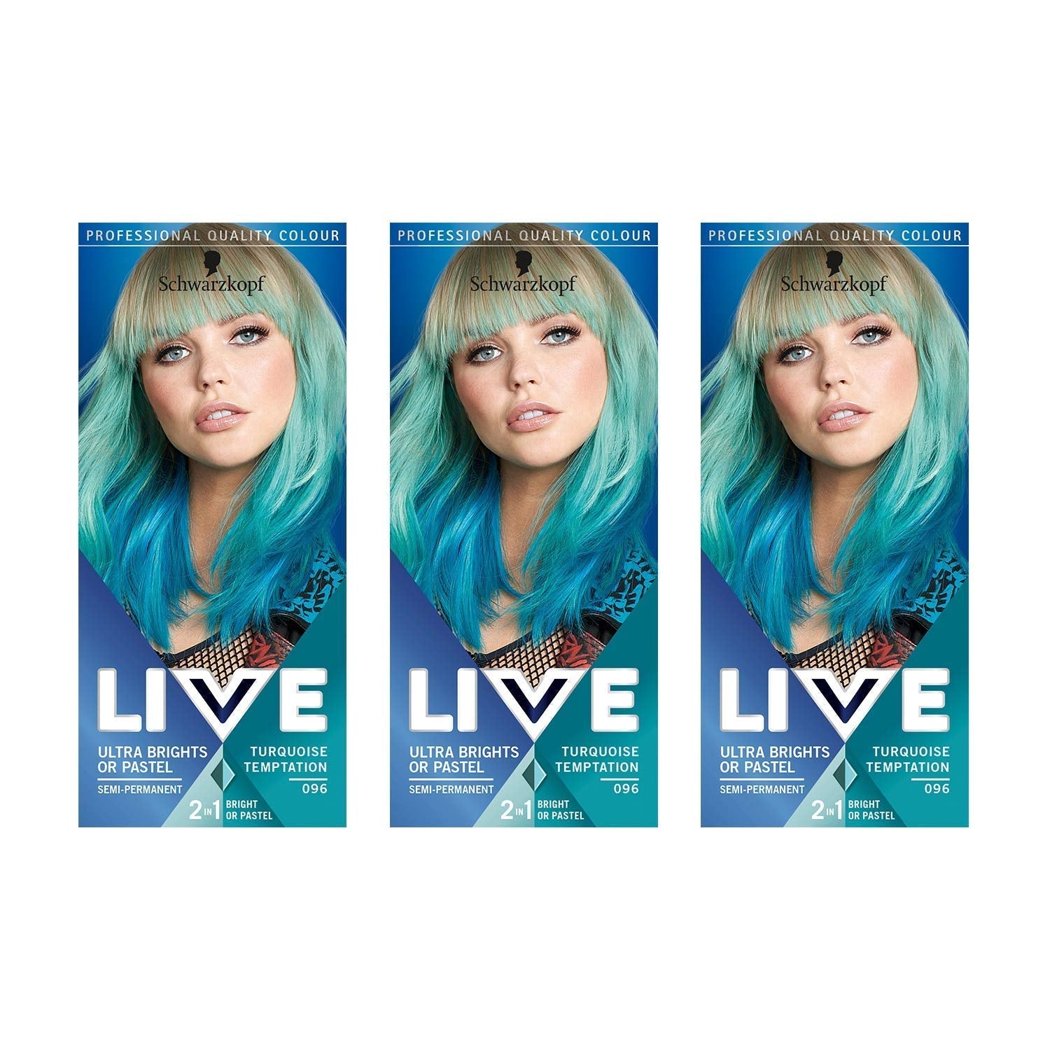 Vopsea de păr Live Ultra Bright sau Pastel Red, 3 bucăți, culoare semipermanentă, durează până la 15 spălări - 092 Pilllar Box Red Vopsea pentru par Naty Shop Tentație turcoaz 150 Ml (1 pachet)