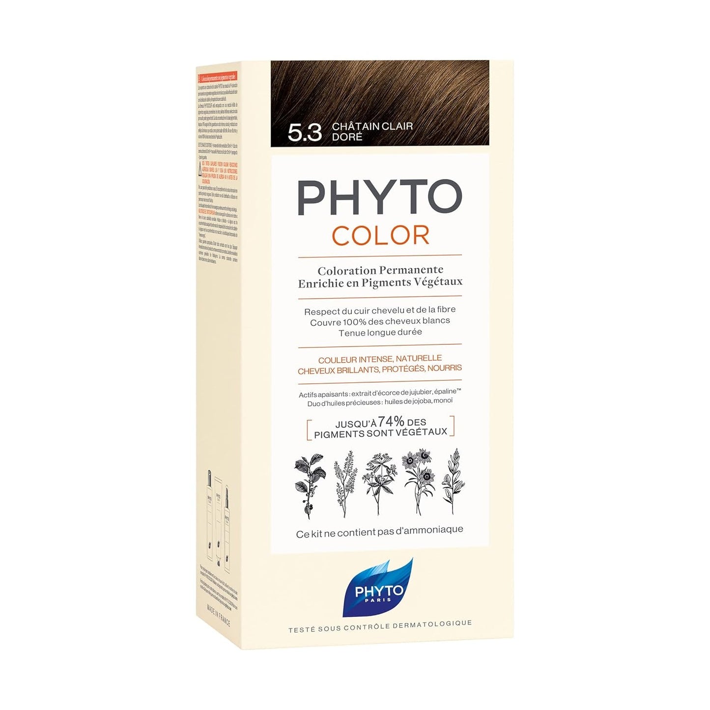 Culoare permanentă pentru păr, 5.3 Light Golden Brown Vopsea pentru par Naty Shop Maro