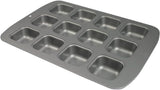 CSB106 Quadratische Antihaftbeschichtete Backform Mit 12 Minilöchern Aus Karbonstahl, Edelstahl, Silver, 37.3 X 26.1 X 3.1 Cm Matrite si tavi pentru copt Naty Shop