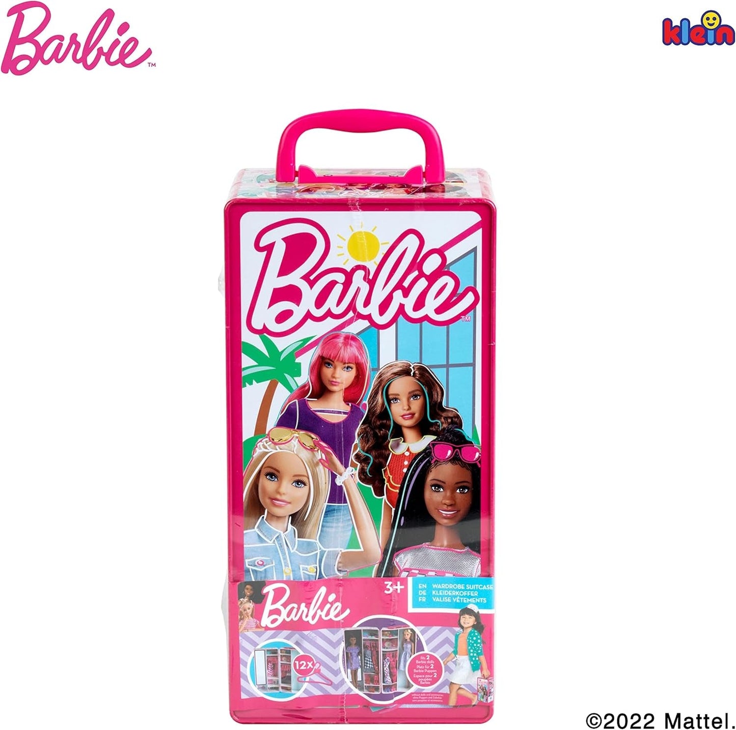 Theo Klein 5801 Barbie Dulap cu șine de haine și compartimente, jucărie pentru copii cu vârsta de 3 ani și peste, include accesorii, multicolor