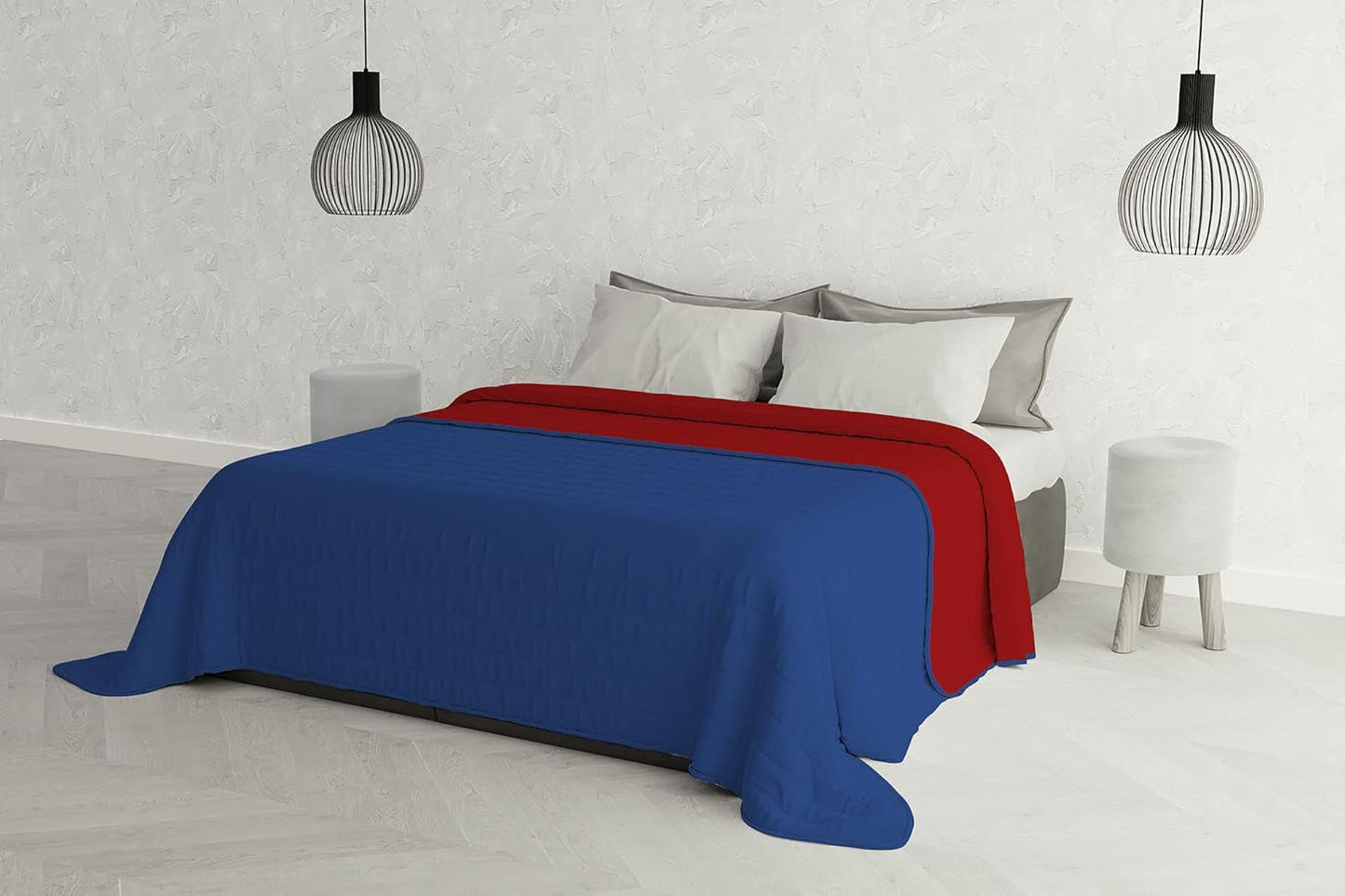 Lenjerie de pat italiană Estivo pat simplu, lenjerie, Aqua, 170 X 270 Cm Plapumi si pilote Naty Shop Rosso/Blu Cc1:C43 260 X 270 Cm