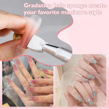Nagelkunst Schwammpinsel,100 Stück Nail Art Schwämme Mit Metallgreifer,Nagels Zubehör Sponge,Nagel Pinsel,Maniküre Zubehör Für Nägel,Um Eine Vielzahl Von Gradient Nail Art Patterns Zu Erstellen
