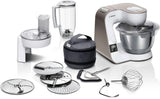 Robot de bucătărie Bosch Seria 4 MUM5X720, cântar integrat, bol din oțel inoxidabil 3.9L, mixer 1.25L, 1000W Accesorii Hrana si Alaptare Bebe Naty Shop Balanță integrată Alb 2 accesorii